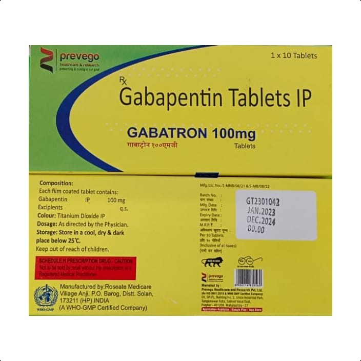 GABATRON 100 MG TABLET 1*10 TAB