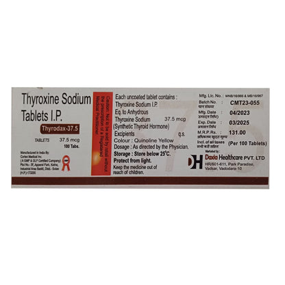 THYRODAX 37.5 MCG TABLET 1*100 TAB