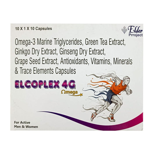 ELCOPLEX 4G OMEGA CAPSULES 1*10 CAP