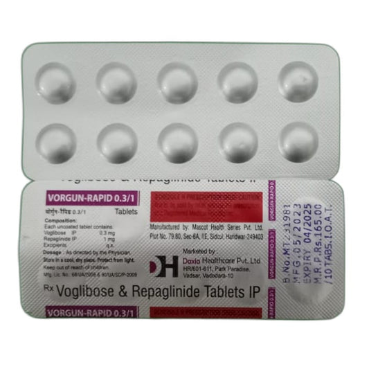 VORGUN RAPID 0.3/1 TABLET 1*10 TAB