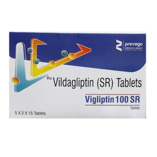 VIGLIPTIN 100 SR TABLET 1*15 TAB