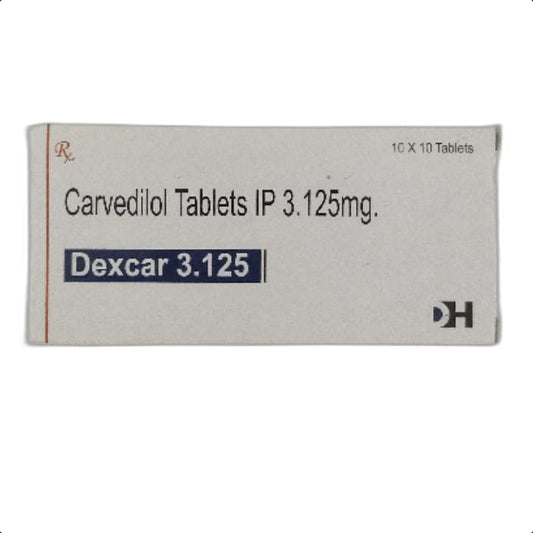 DEXCAR 3.125 MG TABLET 1*10 TAB