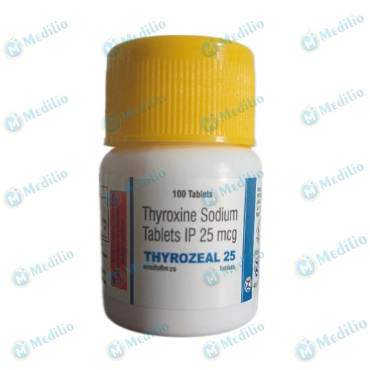 THYROZEAL 25 MCG TABLET 1*100 TAB