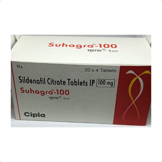 SUHAGRA 100 MG TABLET RED 1*4 TAB