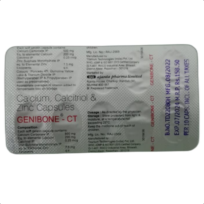 GENIBONE CT CAPSULES 1*10 CAP