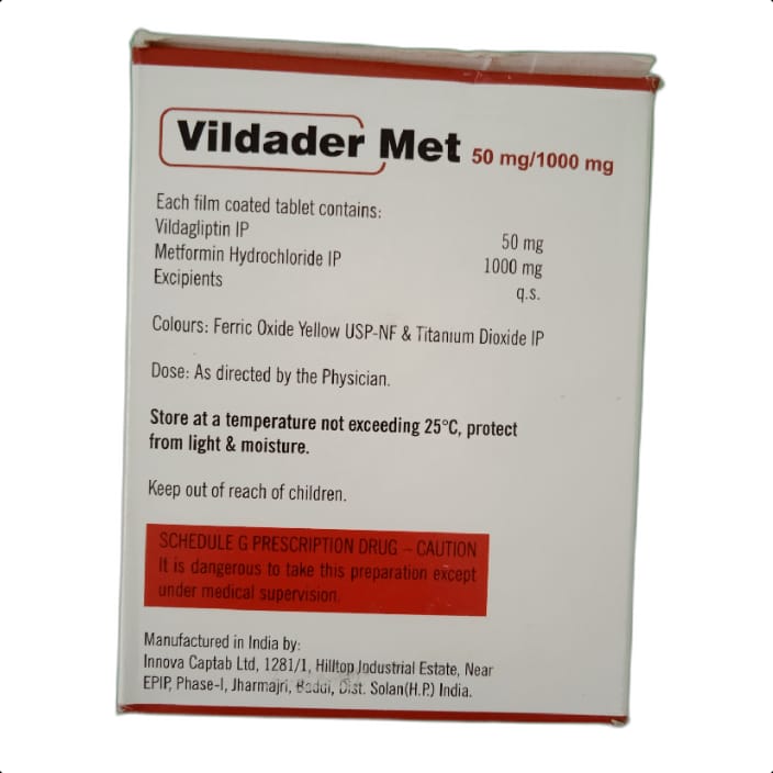 VILDADER MET 50/1000MG TABLET 1*15 TAB