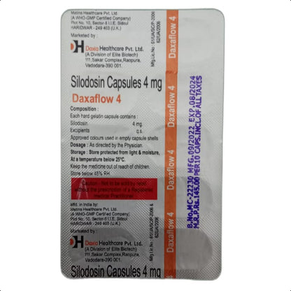 DAXAFLOW 4 MG CAPSULES 1*10 CAP