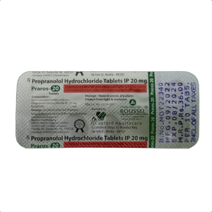 PRAROS 20 MG TABLET 1*10 TAB