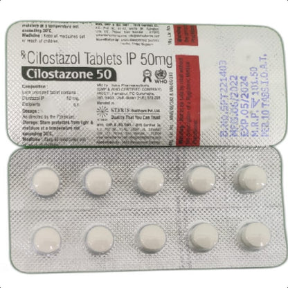 CILOSTAZONE 50 MG TABLET 1*10 TAB