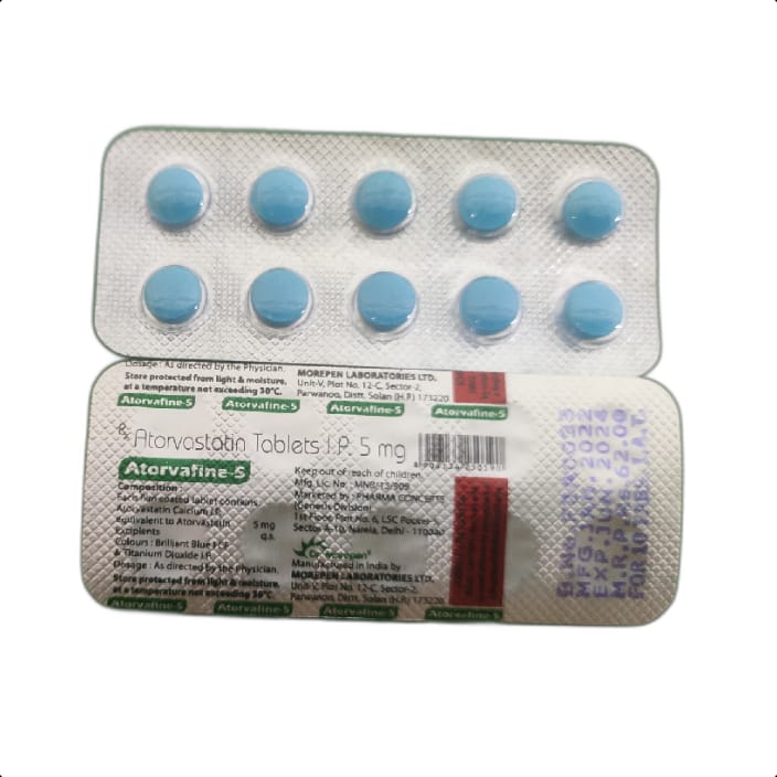 ATORVAFINE-5 TABLET 1*10 TAB