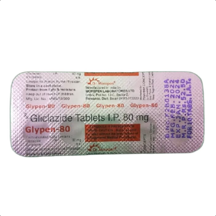 GLYPEN 80 MG TABLET 1*10 TAB