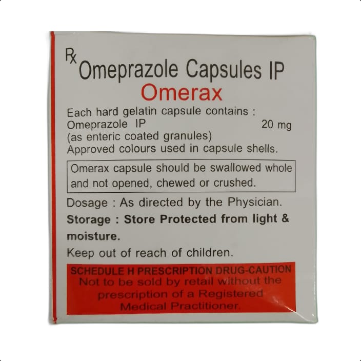 OMERAX 20 MG CAPSULES 1*10 CAP