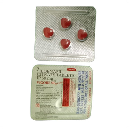 VIGORE 50 RED TABLET 1*4 TAB