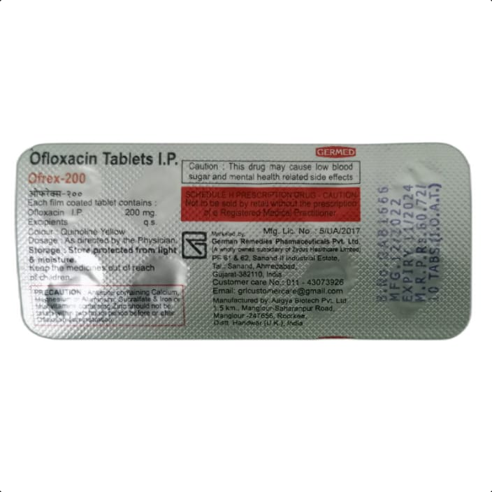 OFREX 200 TABLET 1*10 TAB