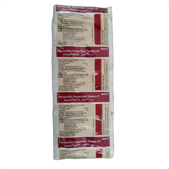 AMOXIL 250 DT TABLET 1*10 TAB