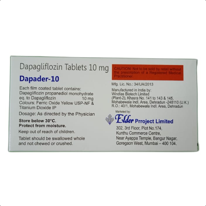 DAPADER 10 MG TABLET 1*14 TAB