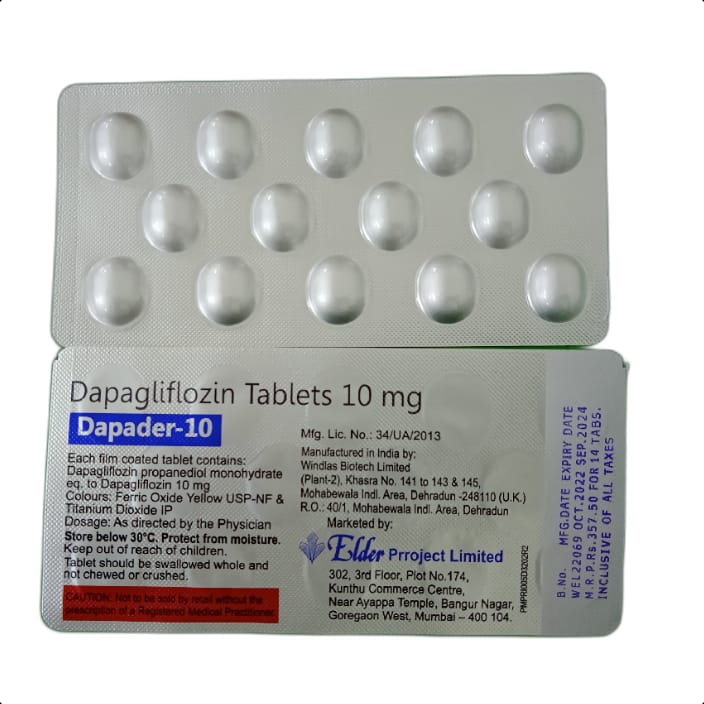 DAPADER 10 MG TABLET 1*14 TAB