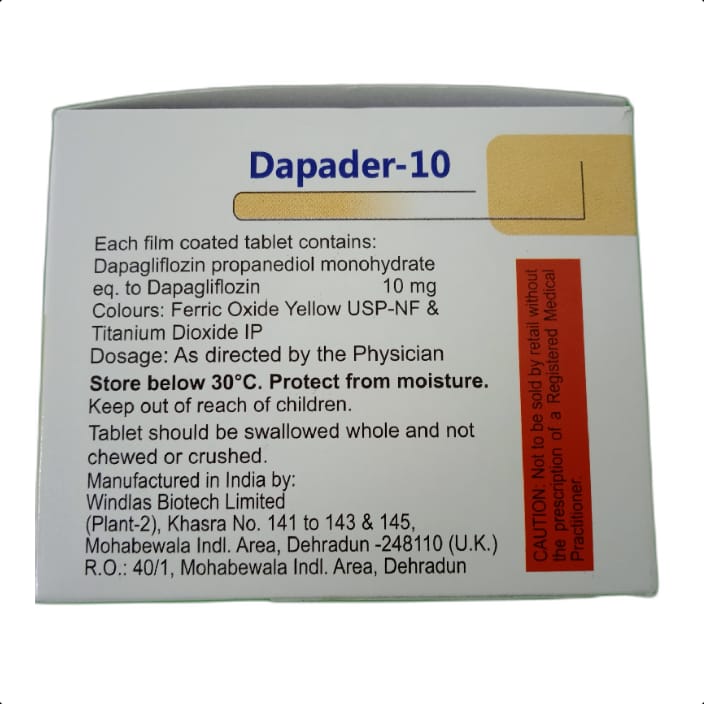 DAPADER 10 MG TABLET 1*14 TAB