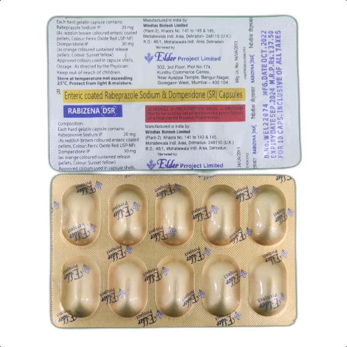 RABIZENA DSR CAPSULES 1*10 CAP