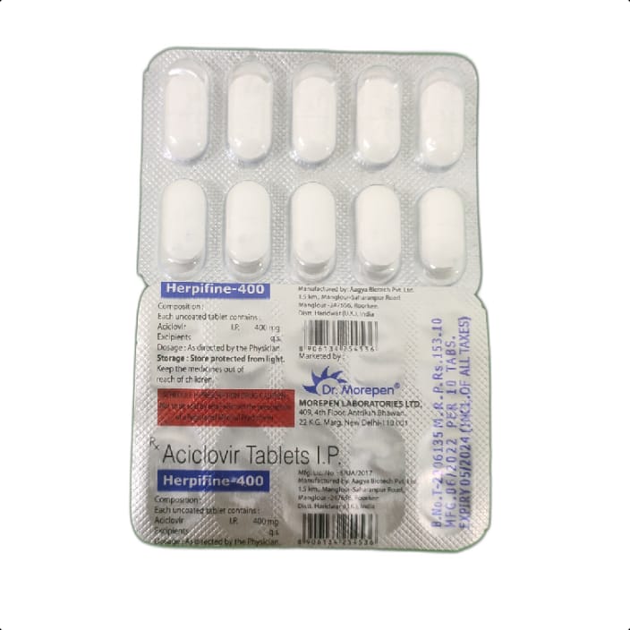 HERPIFINE 400 TABLET 1*10 TAB