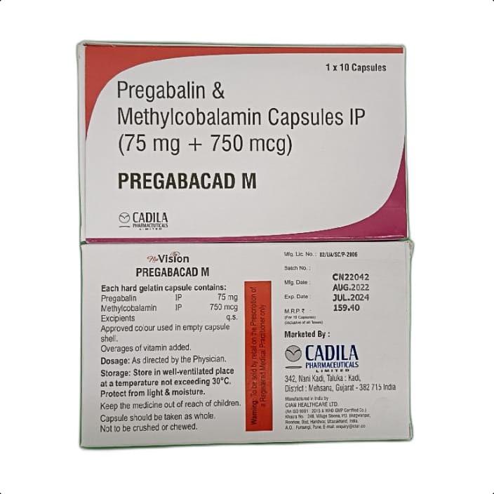 PREGABACAD M CAPSULES 1*10 CAP