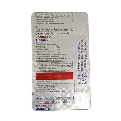 AFENAK SP TABLET 1*10 TAB