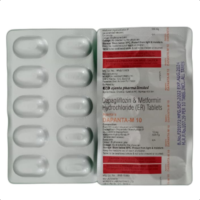 DAPANTA M 10/500 MG TABLET 1*10 TAB