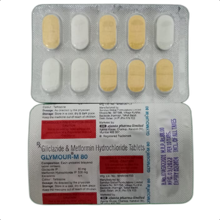 GLYMOUR M 80/500 MG TABLET 1*10 TAB