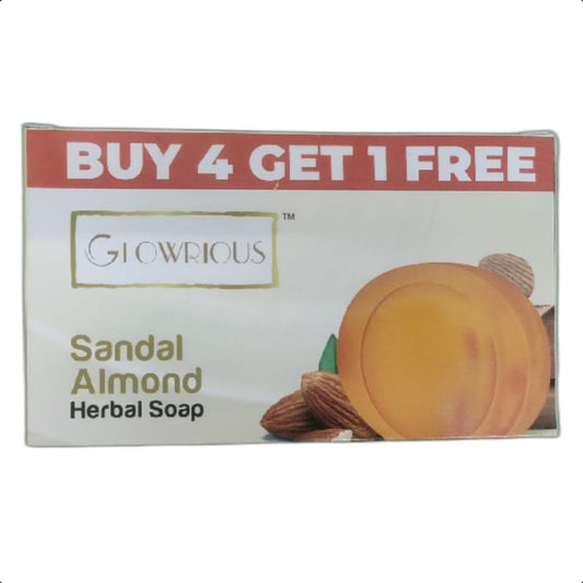 GLOWRIOUS SANDAL ALMOND SOAP 5*100GM