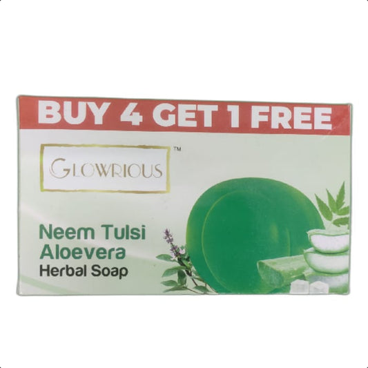 GLOWRIOUS NEEM TULSI AV SOAP 5*100GM