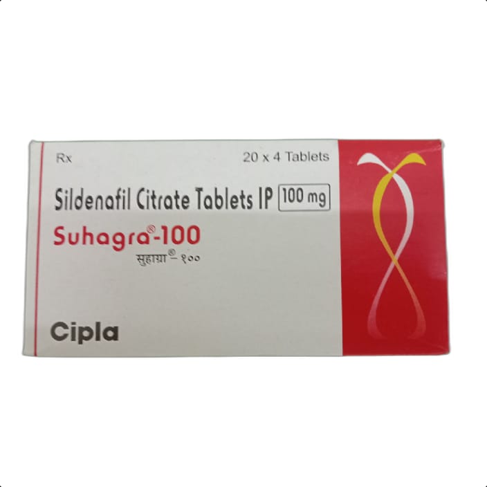 SUHAGRA 100 MG TABLET RED 1*4 TAB